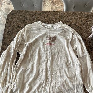 Women’s Cream Aerie Long Sleeve Shirt